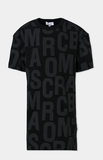 All-over logo print dress